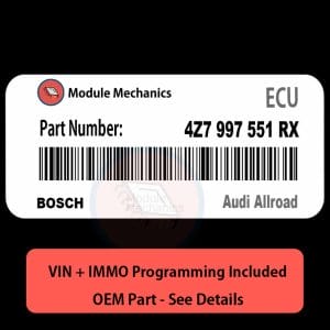4Z7 997 551 RX ECU with PROGRAMMING - VIN & Security | Audi Allroad  | ECM PCM Engine Control Computer OEM