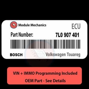 7L0 907 401  ECU with PROGRAMMING - VIN & Security | Volkswagen Touareg  | ECM PCM Engine Control Computer OEM
