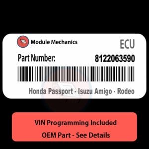 8122063590 ECU - VIN PROGRAMMED | Honda Passport - Isuzu Amigo - Rodeo | ECM PCM BCM Engine Control Computer OEM