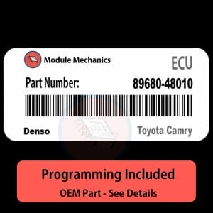 89680-48010 ECU with PROGRAMMING - VIN & Security | Toyota Camry  | ECM PCM Engine Control Computer OEM