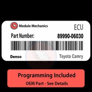 89990-06030 ECU with PROGRAMMING - VIN & Security | Toyota Camry  | ECM PCM Engine Control Computer OEM