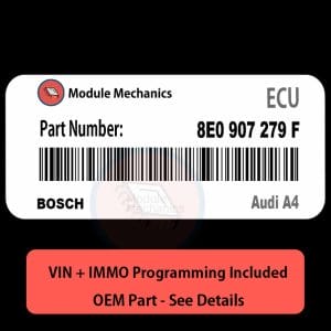 8E0 907 279 F ECU with PROGRAMMING - VIN & Security | Audi A4  | ECM PCM Engine Control Computer OEM
