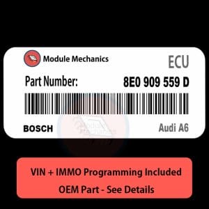 8E0 909 559 D ECU with PROGRAMMING - VIN & Security | Audi A6  | ECM PCM Engine Control Computer OEM