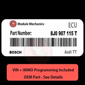 8J0 907 115 T ECU with PROGRAMMING - VIN & Security | Audi TT  | ECM PCM Engine Control Computer OEM