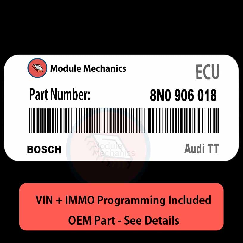 8N0 906 018 ECU with PROGRAMMING - VIN & Security | Audi TT | ECM PCM Engine Control Computer OEM 8N0 906 018 ECU with PROGRAMMING - VIN & Security | Audi TT | ECM PCM Engine Control Computer OEM