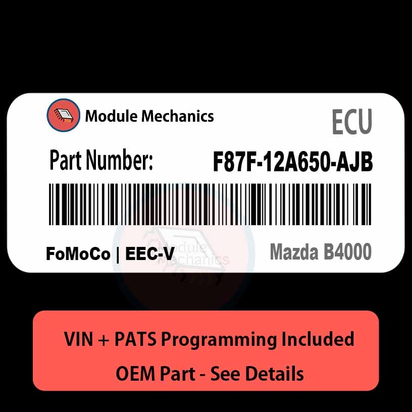 F87F-12A650-AJB ECU with PROGRAMMING - VIN & Security | Mazda B4000 ...