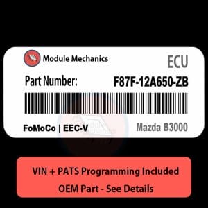 F87F-12A650-ZB ECU with PROGRAMMING - VIN & Security | Mazda B3000  | ECM PCM Engine Control Computer OEM