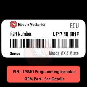 LF17 18 881F ECU with PROGRAMMING - VIN & Security | Mazda MX-5 Miata  | ECM PCM Engine Control Computer OEM