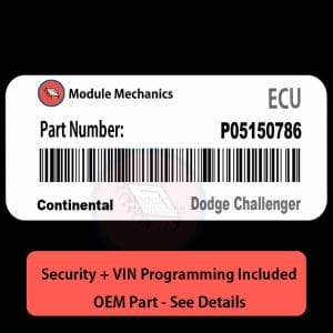 P05150786 ECU with PROGRAMMING - VIN & Security | Dodge Challenger  | ECM PCM Engine Control Computer OEM