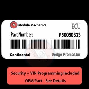 P50050333 ECU with PROGRAMMING - VIN & Security | Dodge Promaster  | ECM PCM Engine Control Computer OEM