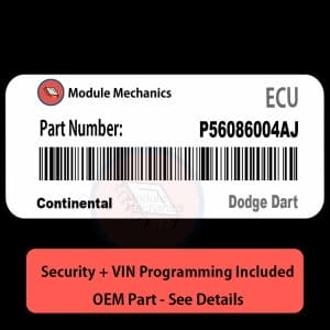 P56086004AJ ECU with PROGRAMMING - VIN & Security | Dodge Dart  | ECM PCM Engine Control Computer OEM