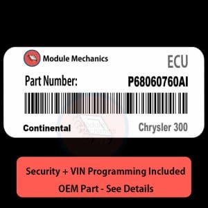 P68060760AI ECU with PROGRAMMING - VIN & Security | Chrysler 300  | ECM PCM Engine Control Computer OEM