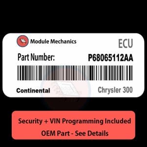 P68065112AA ECU with PROGRAMMING - VIN & Security | Chrysler 300  | ECM PCM Engine Control Computer OEM