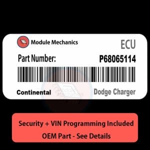 P68065114 ECU with PROGRAMMING - VIN & Security | Dodge Charger  | ECM PCM Engine Control Computer OEM