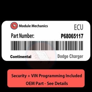 P68065117 ECU with PROGRAMMING - VIN & Security | Dodge Charger  | ECM PCM Engine Control Computer OEM
