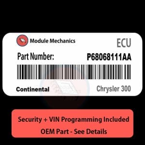 P68068111AA ECU with PROGRAMMING - VIN & Security | Chrysler 300  | ECM PCM Engine Control Computer OEM