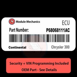 P68068111AC ECU with PROGRAMMING - VIN & Security | Chrysler 300  | ECM PCM Engine Control Computer OEM