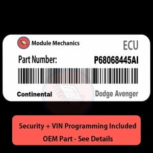 P68068445AI ECU with PROGRAMMING - VIN & Security | Dodge Avenger  | ECM PCM Engine Control Computer OEM