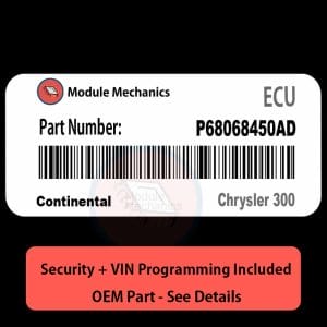 P68068450AD ECU with PROGRAMMING - VIN & Security | Chrysler 300  | ECM PCM Engine Control Computer OEM