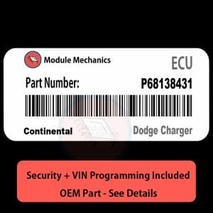 P68138431 ECU with PROGRAMMING - VIN & Security | Dodge Charger  | ECM PCM Engine Control Computer OEM