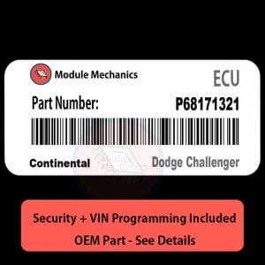 P68171321 ECU with PROGRAMMING - VIN & Security | Dodge Challenger  | ECM PCM Engine Control Computer OEM