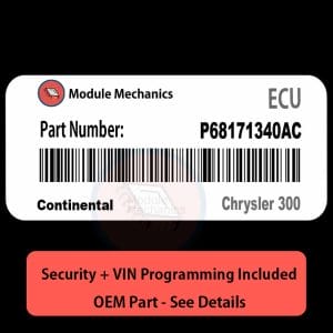P68171340AC ECU with PROGRAMMING - VIN & Security | Chrysler 300  | ECM PCM Engine Control Computer OEM