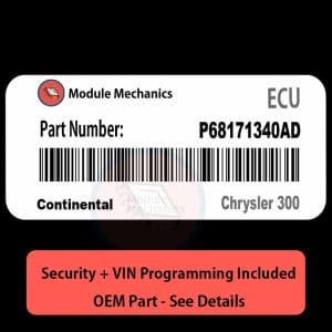 P68171340AD ECU with PROGRAMMING - VIN & Security | Chrysler 300  | ECM PCM Engine Control Computer OEM