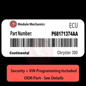 P68171374AA ECU with PROGRAMMING - VIN & Security | Chrysler 300  | ECM PCM Engine Control Computer OEM
