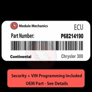 P68214190 ECU with PROGRAMMING - VIN & Security | Chrysler 300  | ECM PCM Engine Control Computer OEM