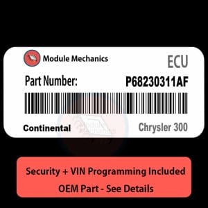 P68230311AF ECU with PROGRAMMING - VIN & Security | Chrysler 300  | ECM PCM Engine Control Computer OEM