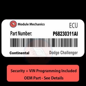 P68230311AI ECU with PROGRAMMING - VIN & Security | Dodge Challenger  | ECM PCM Engine Control Computer OEM