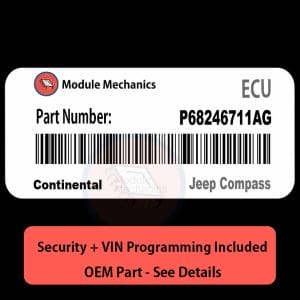 P68246711AG ECU with PROGRAMMING - VIN & Security | Jeep Compass  | ECM PCM Engine Control Computer OEM