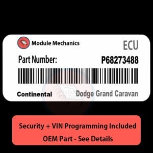 P68273488 ECU with PROGRAMMING - VIN & Security | Dodge Grand Caravan  | ECM PCM Engine Control Computer OEM