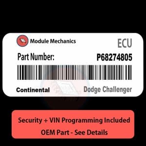 P68274805 ECU with PROGRAMMING - VIN & Security | Dodge Challenger  | ECM PCM Engine Control Computer OEM