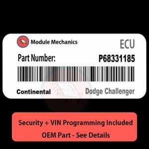 P68331185 ECU with PROGRAMMING - VIN & Security | Dodge Challenger  | ECM PCM Engine Control Computer OEM