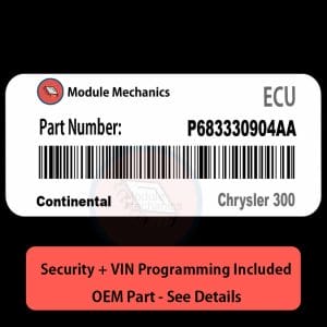 P683330904AA ECU with PROGRAMMING - VIN & Security | Chrysler 300  | ECM PCM Engine Control Computer OEM