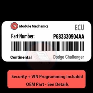 P683330904AA ECU with PROGRAMMING - VIN & Security | Dodge Challenger  | ECM PCM Engine Control Computer OEM