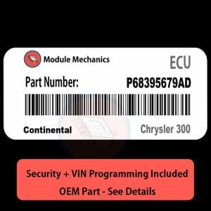 P68395679AD ECU with PROGRAMMING - VIN & Security | Chrysler 300  | ECM PCM Engine Control Computer OEM