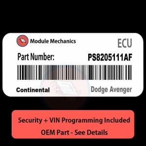 PS8205111AF ECU with PROGRAMMING - VIN & Security | Dodge Avenger  | ECM PCM Engine Control Computer OEM