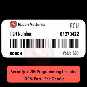 01270422 ECU with PROGRAMMING - VIN & Security | Volvo S90 | ECM PCM Engine Control Computer OEM