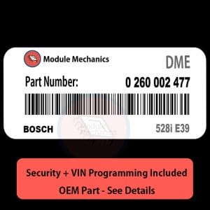 0 260 002 477 ECU with PROGRAMMING - VIN & Security | 528i E39  | ECM DME Engine Control Computer OEM