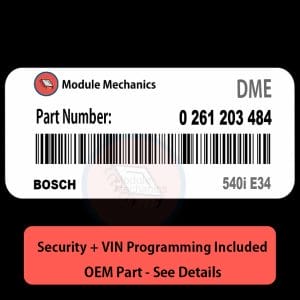 0 261 203 484 ECU with PROGRAMMING - VIN & Security | 540i E34  | ECM DME Engine Control Computer OEM