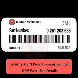 0 261 203 668 ECU with PROGRAMMING - VIN & Security | 528i E39  | ECM DME Engine Control Computer OEM