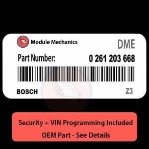 0 261 203 668 ECU with PROGRAMMING - VIN & Security | Z3   | ECM DME Engine Control Computer OEM