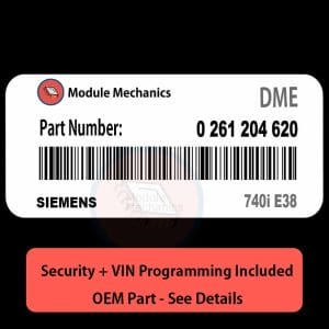 0 261 204 620 ECU with PROGRAMMING - VIN & Security | 740i E38  | ECM DME Engine Control Computer OEM