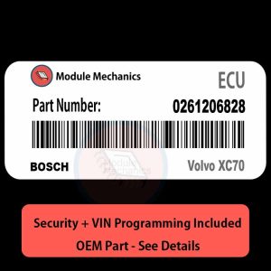 0261206828 ECU with PROGRAMMING - VIN & Security | Volvo XC70 | ECM PCM Engine Control Computer OEM