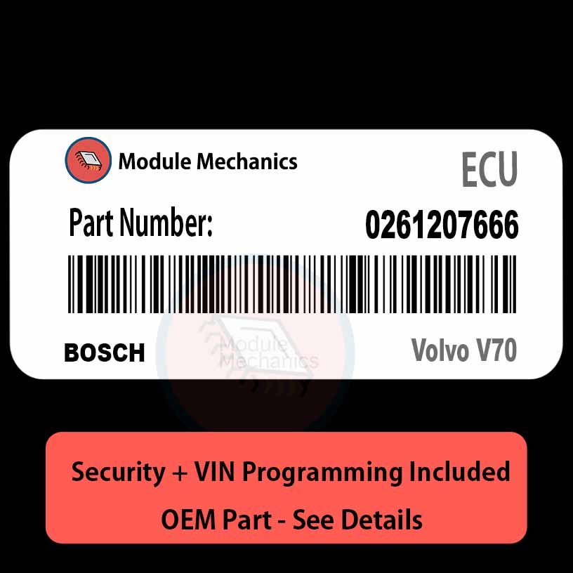 0261207666 ECU with PROGRAMMING - VIN & Security | Volvo V70 | ECM PCM Engine Control Computer OEM 0261207666 ECU with PROGRAMMING - VIN & Security | Volvo V70 | ECM PCM Engine Control Computer OEM