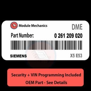 0 261 209 020 ECU with PROGRAMMING - VIN & Security | X5 E53  | ECM DME Engine Control Computer OEM