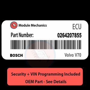 0264207855 ECU with PROGRAMMING - VIN & Security | Volvo V70 | ECM PCM Engine Control Computer OEM