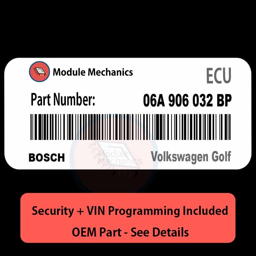 06A 906 032 BP ECU with PROGRAMMING - VIN & Security | Volkswagen Golf | ECM PCM Engine Control Computer OEM 06A 906 032 BP ECU with PROGRAMMING - VIN & Security | Volkswagen Golf | ECM PCM Engine Control Computer OEM